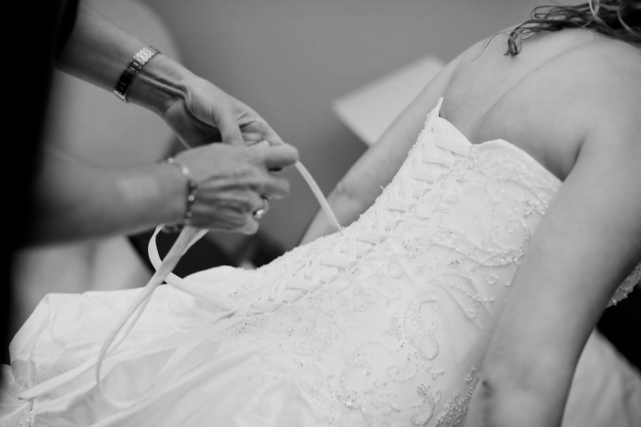Bride getting ready at Boca Raton Hotel.
