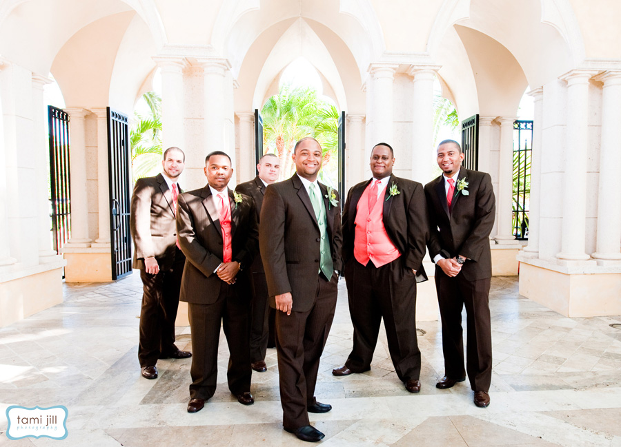 Groomsmen at a South Florida wedding at The Addison, Boca Raton.