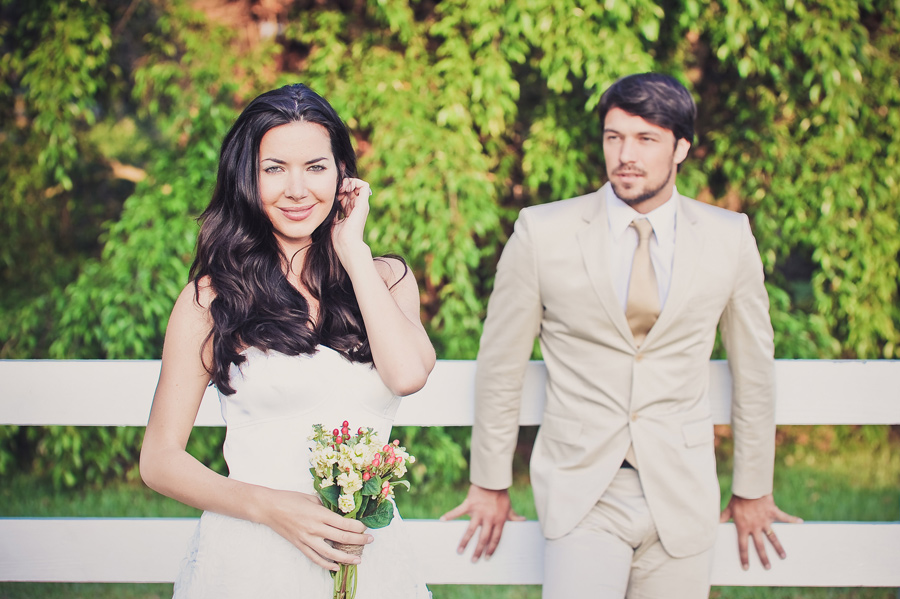 Portrait of vintage bride in South Florida.