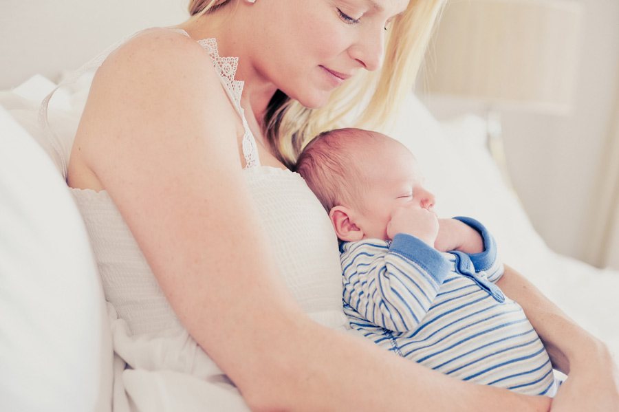 Mother and newborn in natural light. Mother and newborn in natural light.