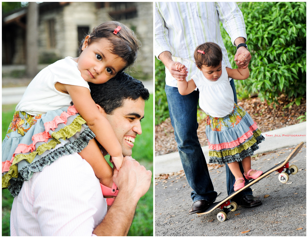 Baby and plays with her dad at Family Photography session in Miami.