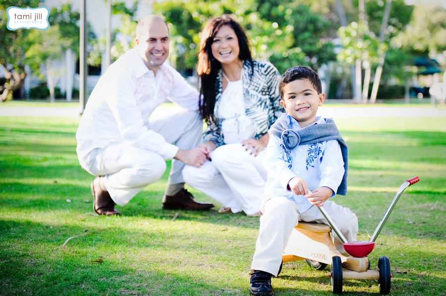 Boy smiles during Miami Family Photo Session.