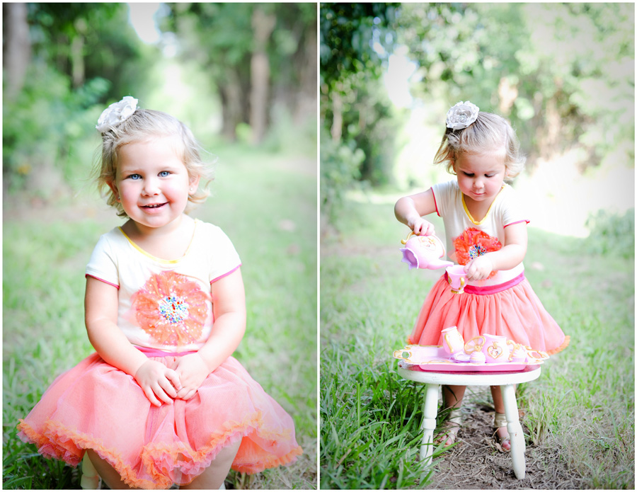 Little girl playing tea party in davie, florida.