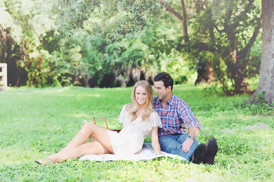 Engaged couple in woods for Miami Engagement Photographer.