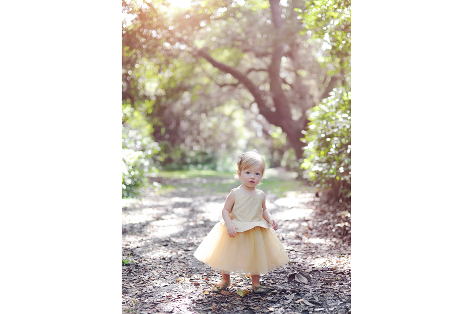 Little girl plays at Miami Photography session.