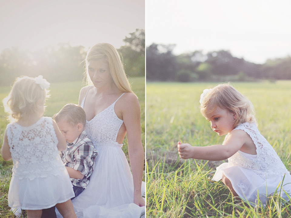 Family playing during a photo shoot in Davie, Florida.