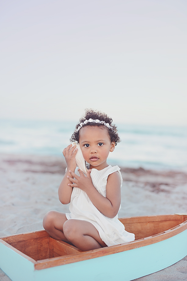 Child beach session on Miami beach.